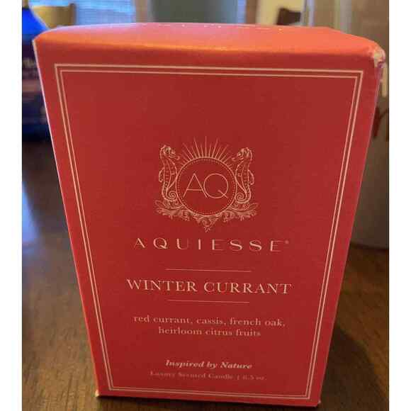Aquiesse Winter Currant 6.5oz. Boxed Luxury Candle Hand Poured Made in USA New - Picture 1 of 4